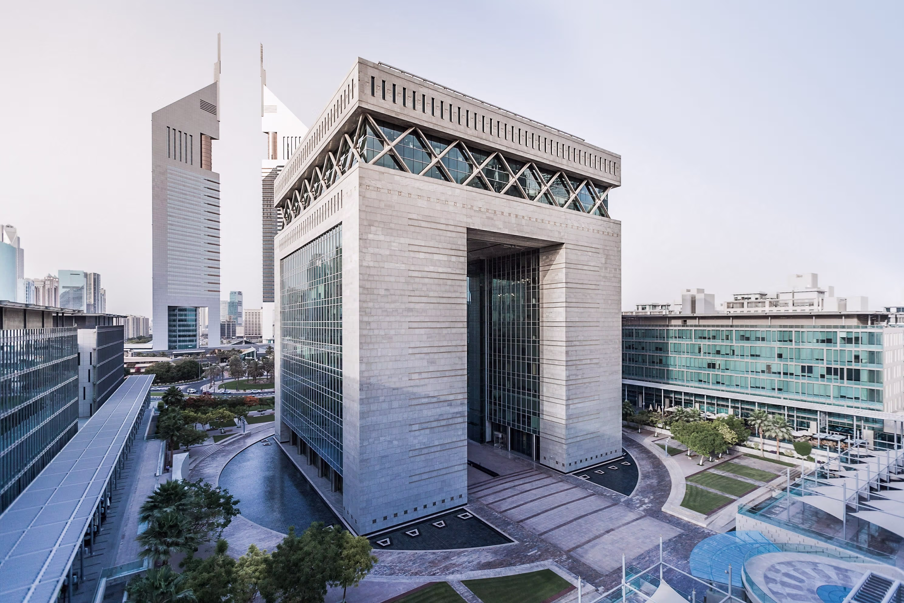 Dubai International Financial Centre (DIFC) Gate Building in Dubai's financial district.
