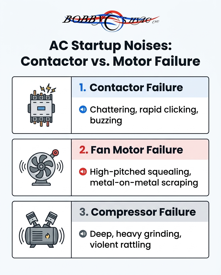 AC Startup Noises: Contactor vs. Motor Failure