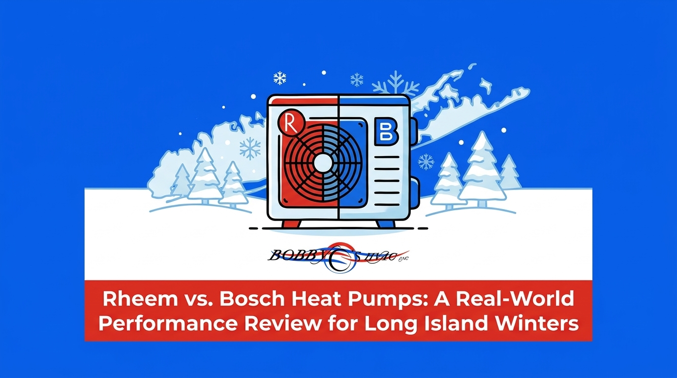 Rheem vs. Bosch Heat Pumps: A Real-World Performance Review for Long Island Winters — featured image