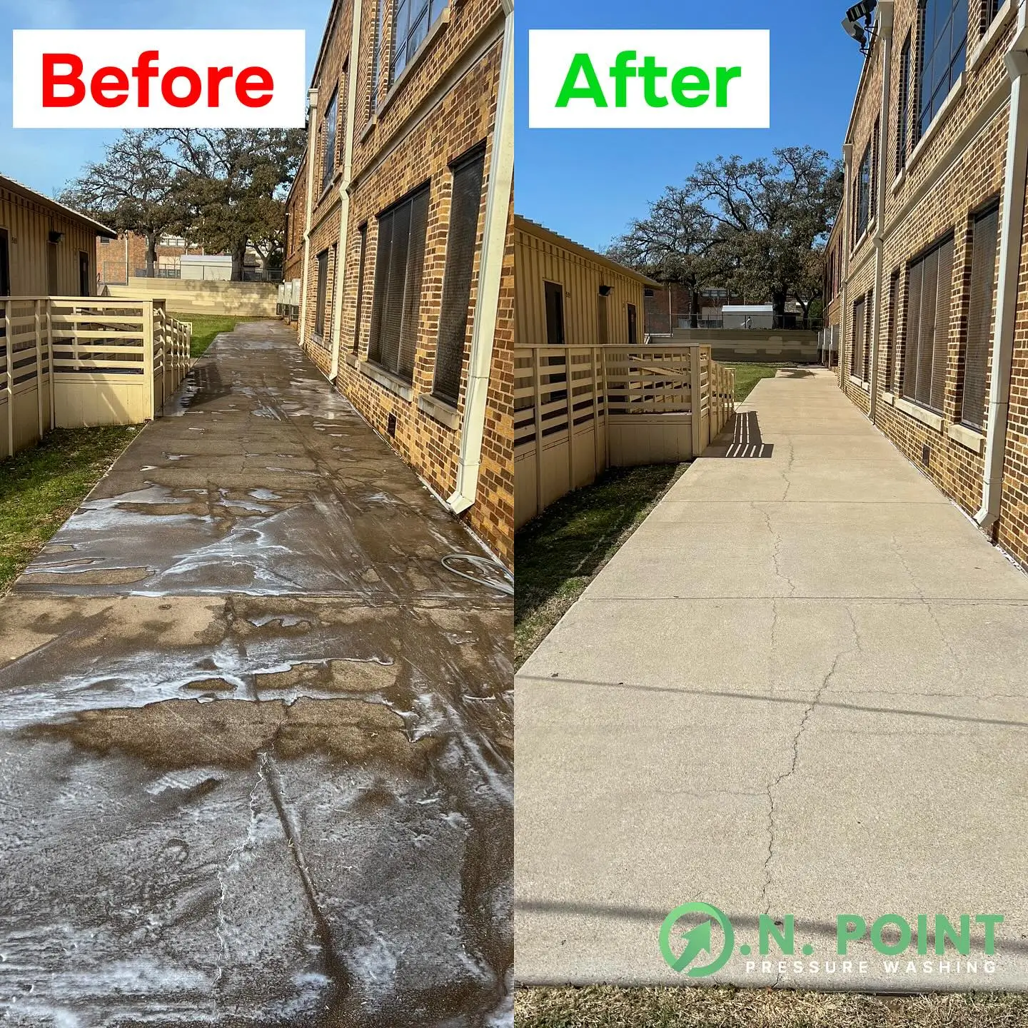 power washing before and after