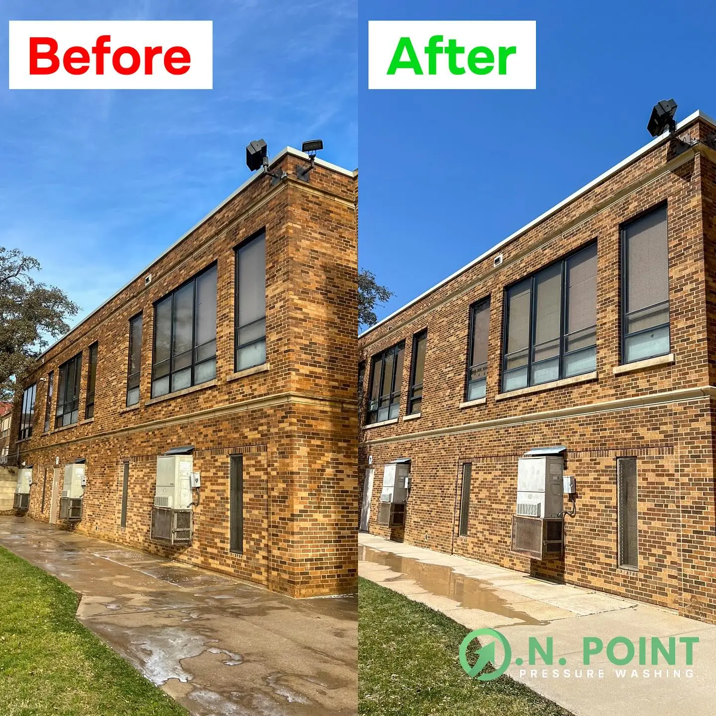 before and after pressure washing photos