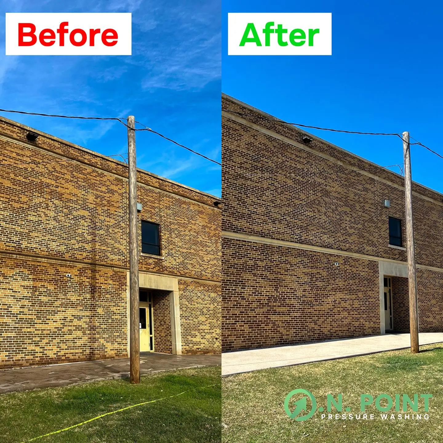 pressure washing before and after