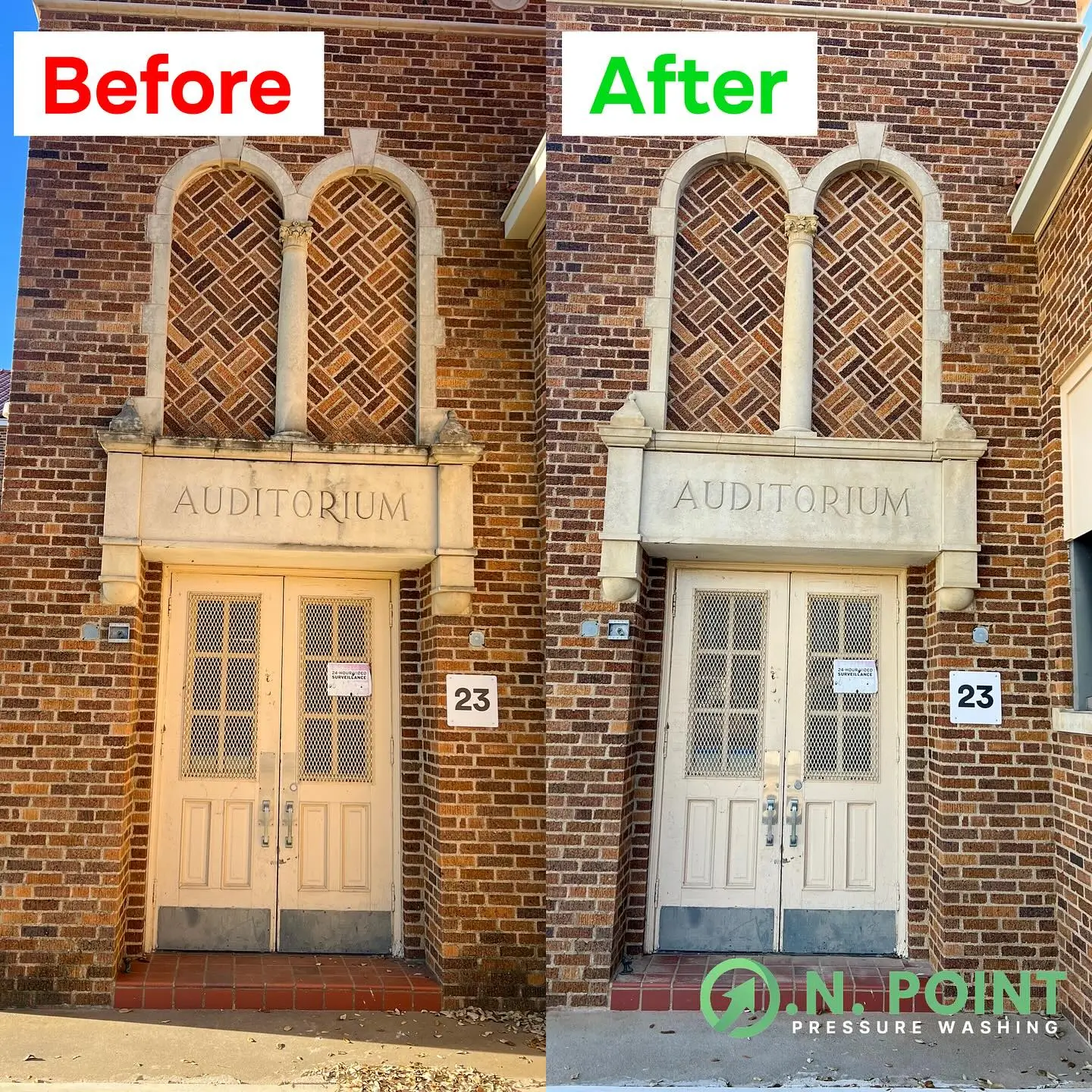 power washing house before and after