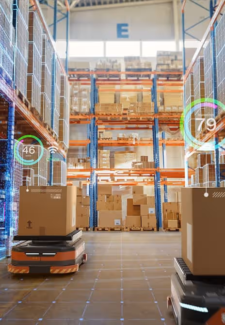 Illustration of customer relationship management concept showing connected icons for support, communication, and data analysis.