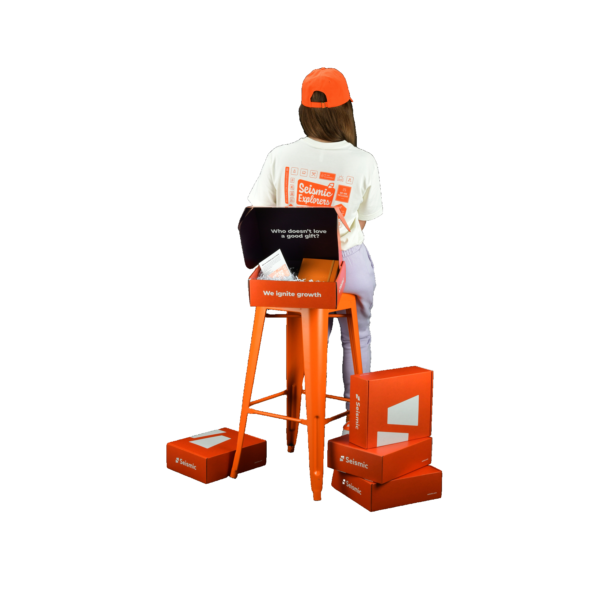 girl using mobile and sitting on the chair image 36