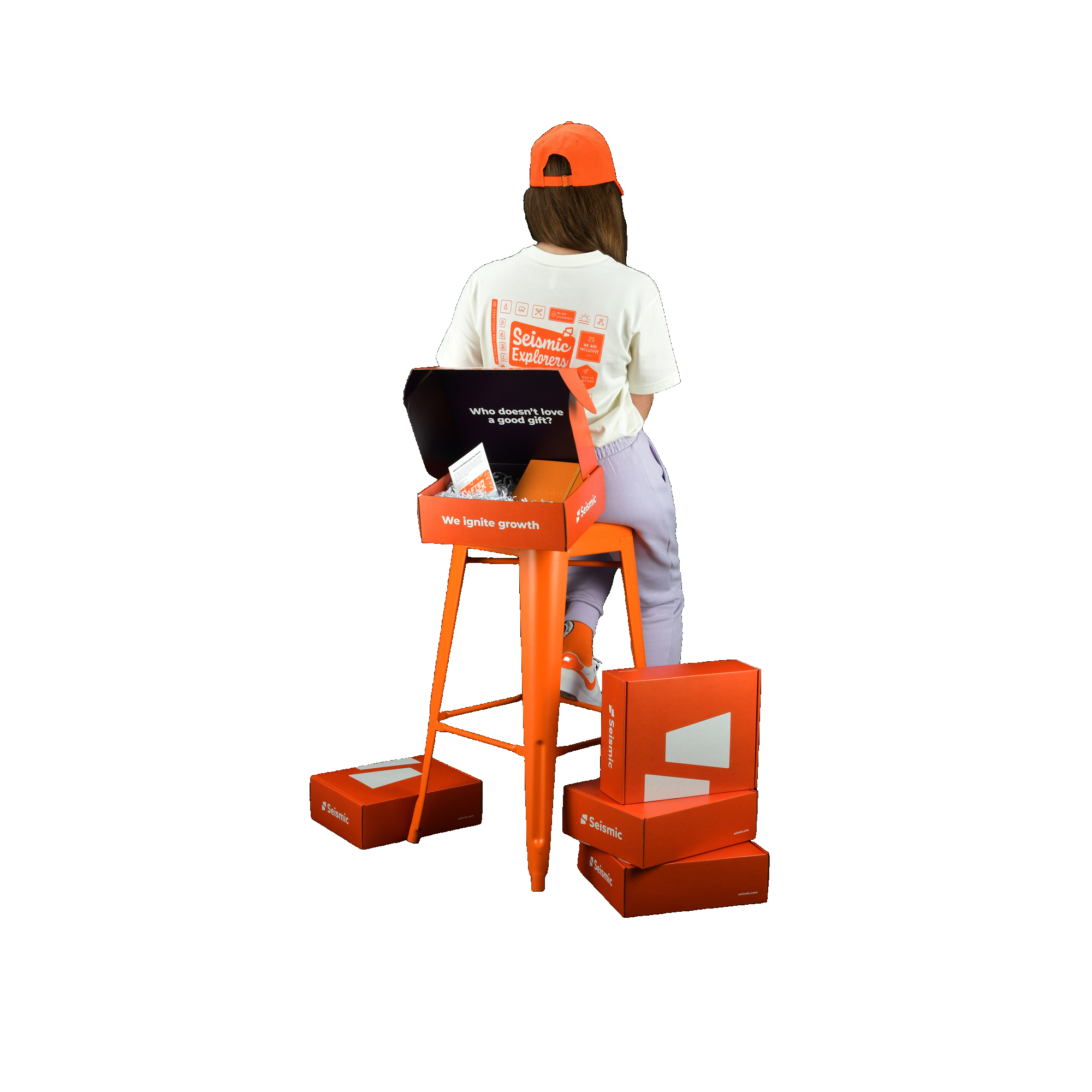girl using mobile and sitting on the chair image 38