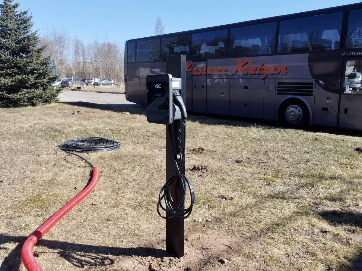 Elektroauto uzlādes stacija Limbažos — 22 kW AC