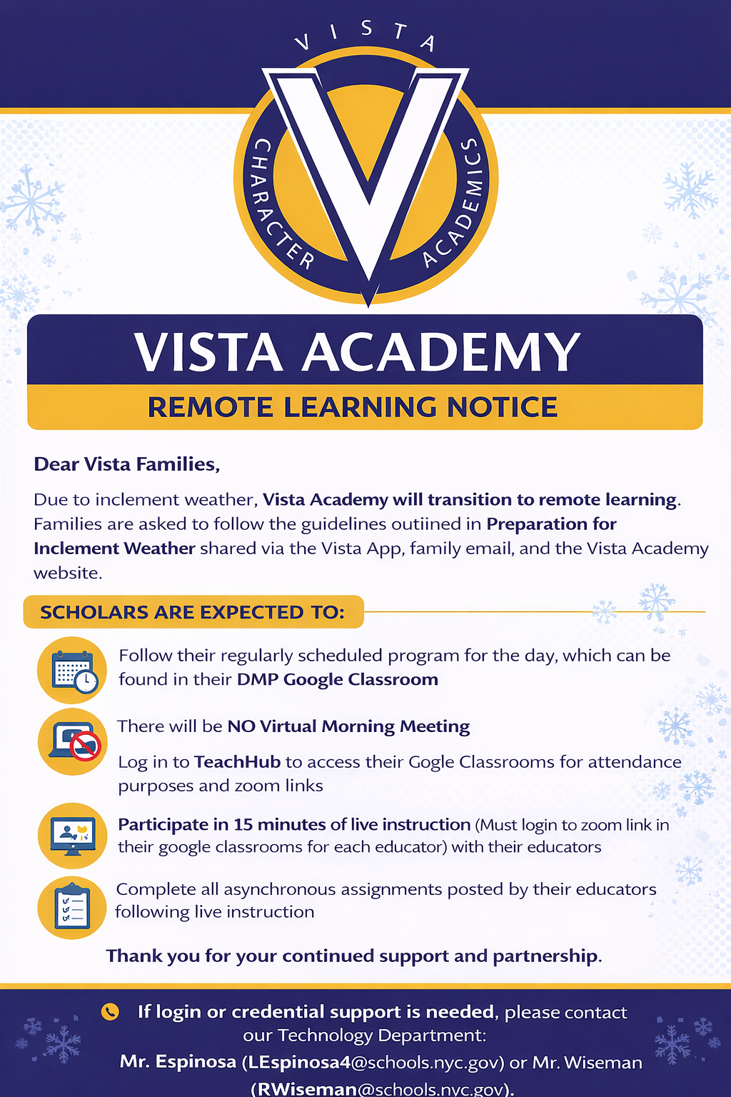 Perfect Attendance Challenge flyer