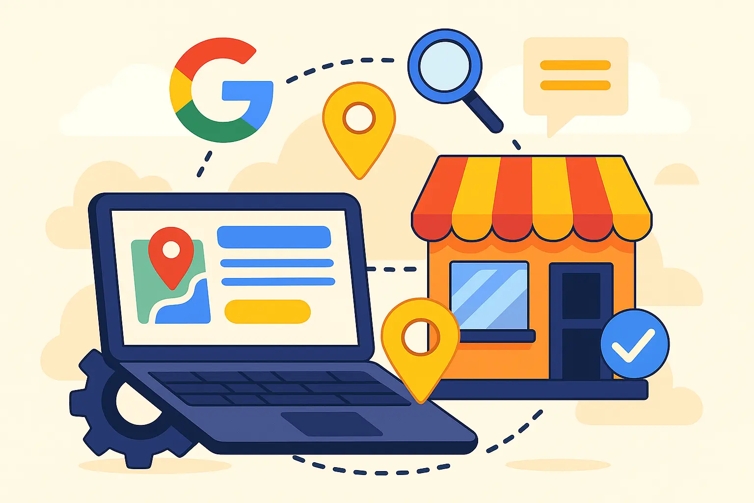 Digitalt butikkvindu – Google Business Profile-forening av bedrift og søk