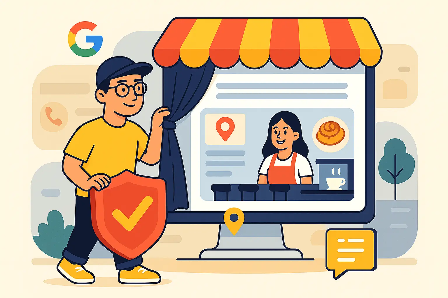 llustrasjon for lokal SEO-guide – tre enkle steg for å dominere nabolaget på Google