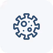Icon representing virus or health condition detection