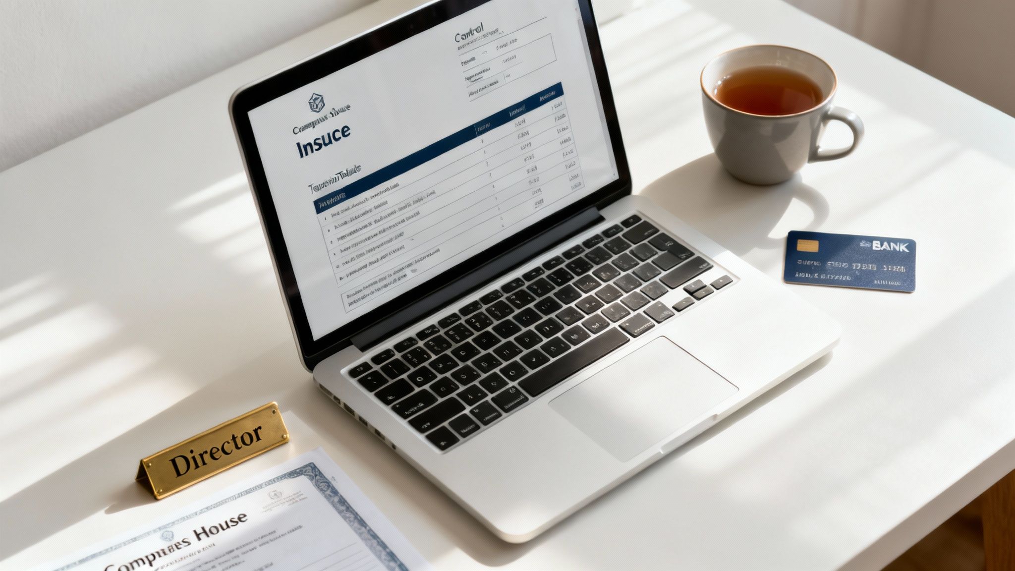 A contractor confidently signing documents, representing the control and responsibility of forming a limited company.