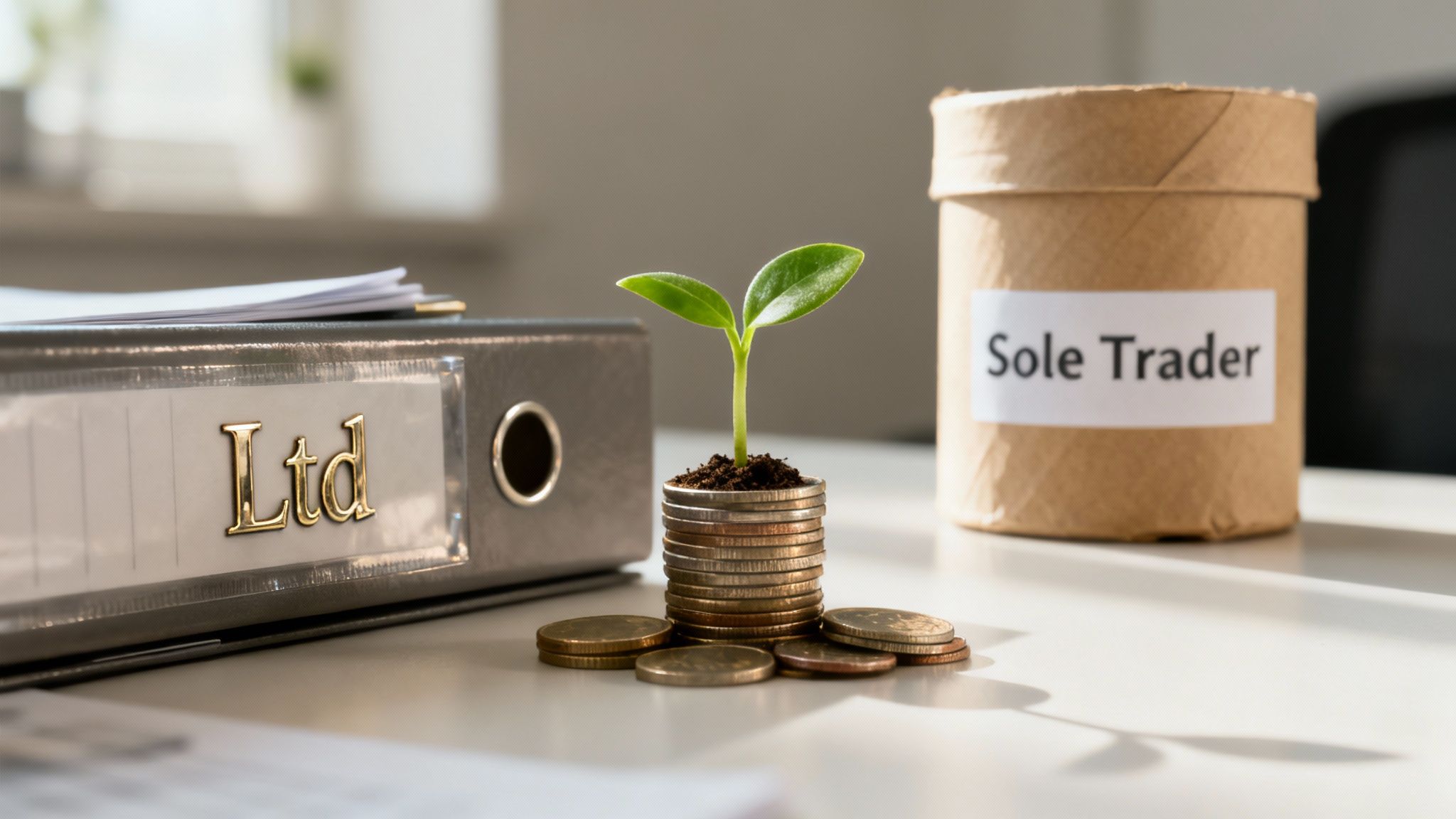 A chart showing an upward trend line, representing business growth and potential.