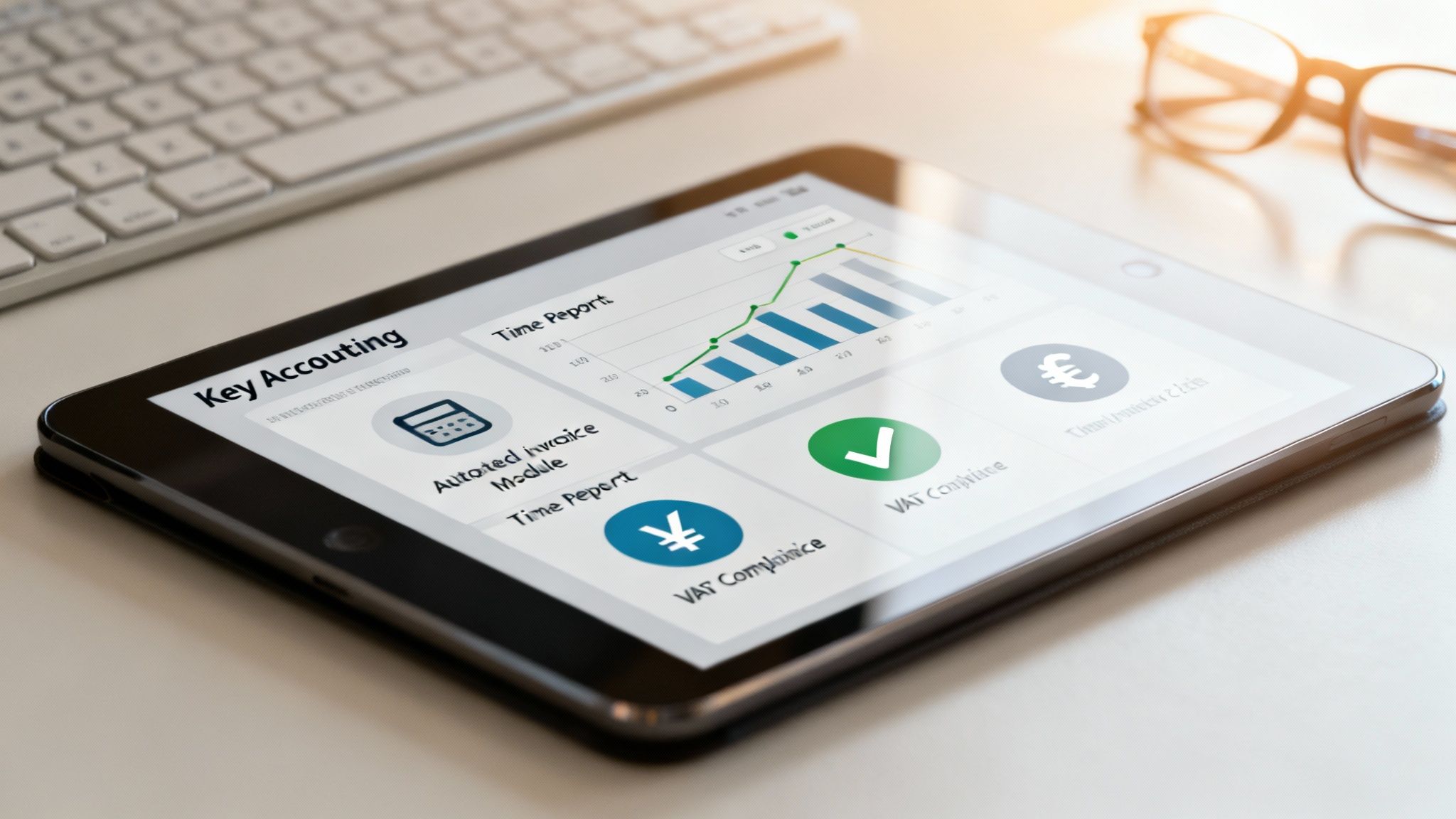 A person using a laptop and mobile phone simultaneously to manage business finances, showcasing Sage's accessibility.