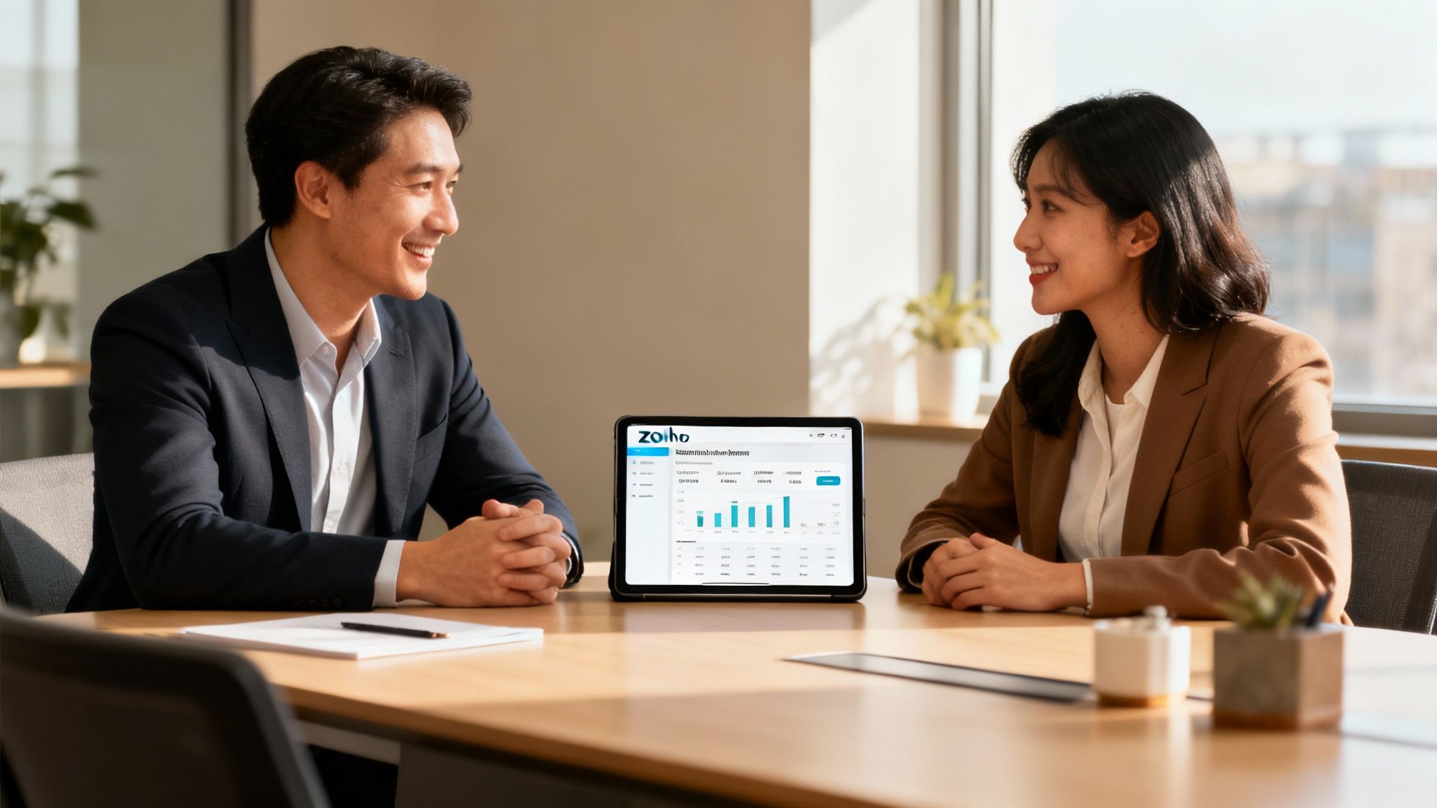 Accountant working on laptop with charts and graphs