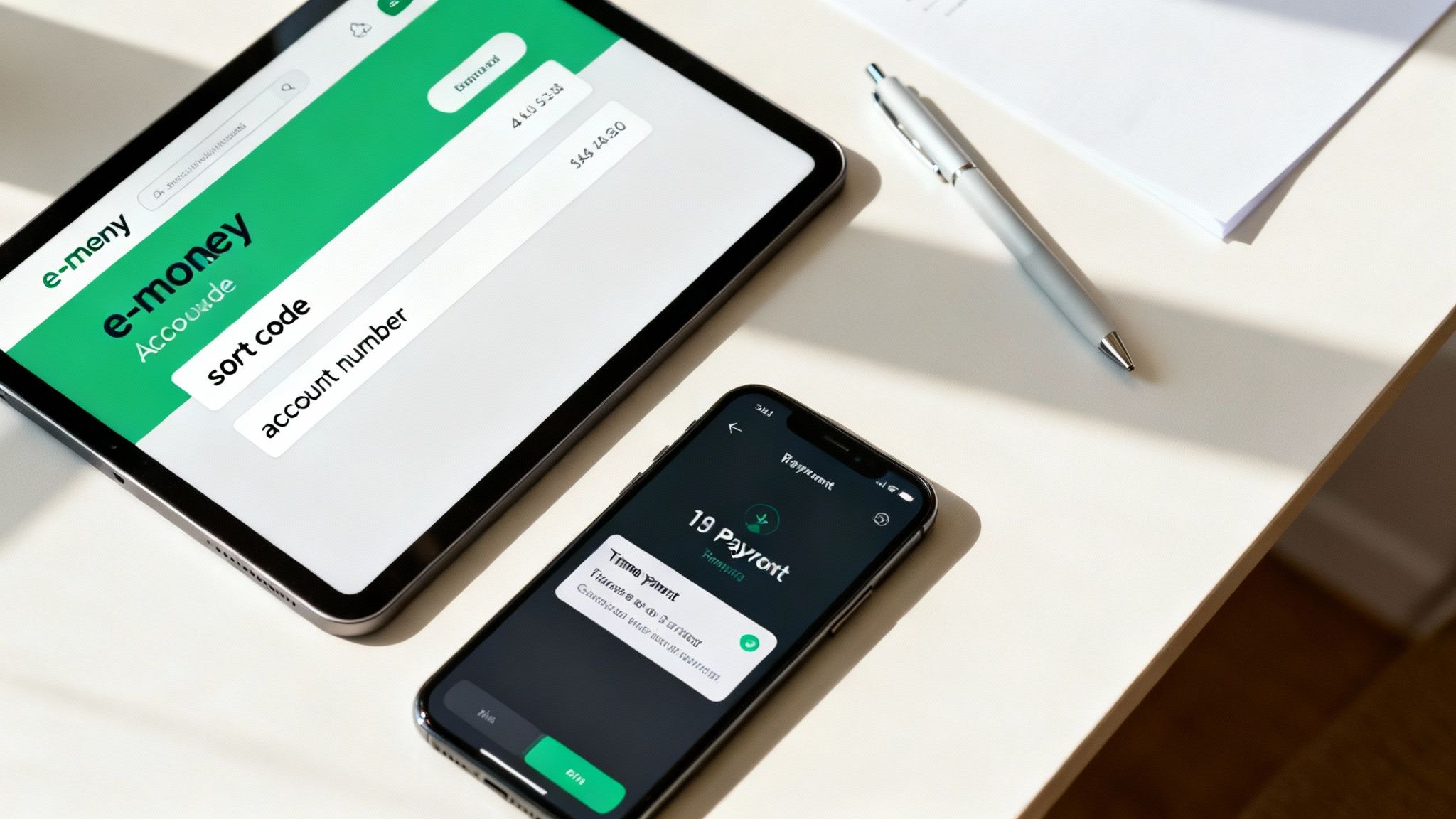 Business professionals collaborating around a screen showing data analytics