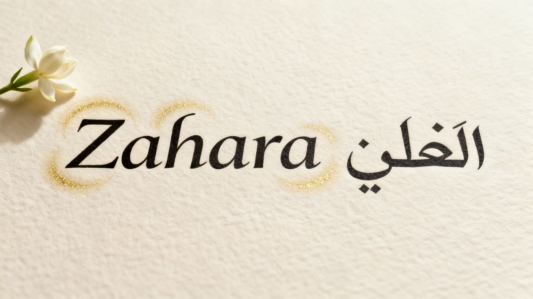 Woman smiling in a field of flowers, representing the brilliance of the name Zahara