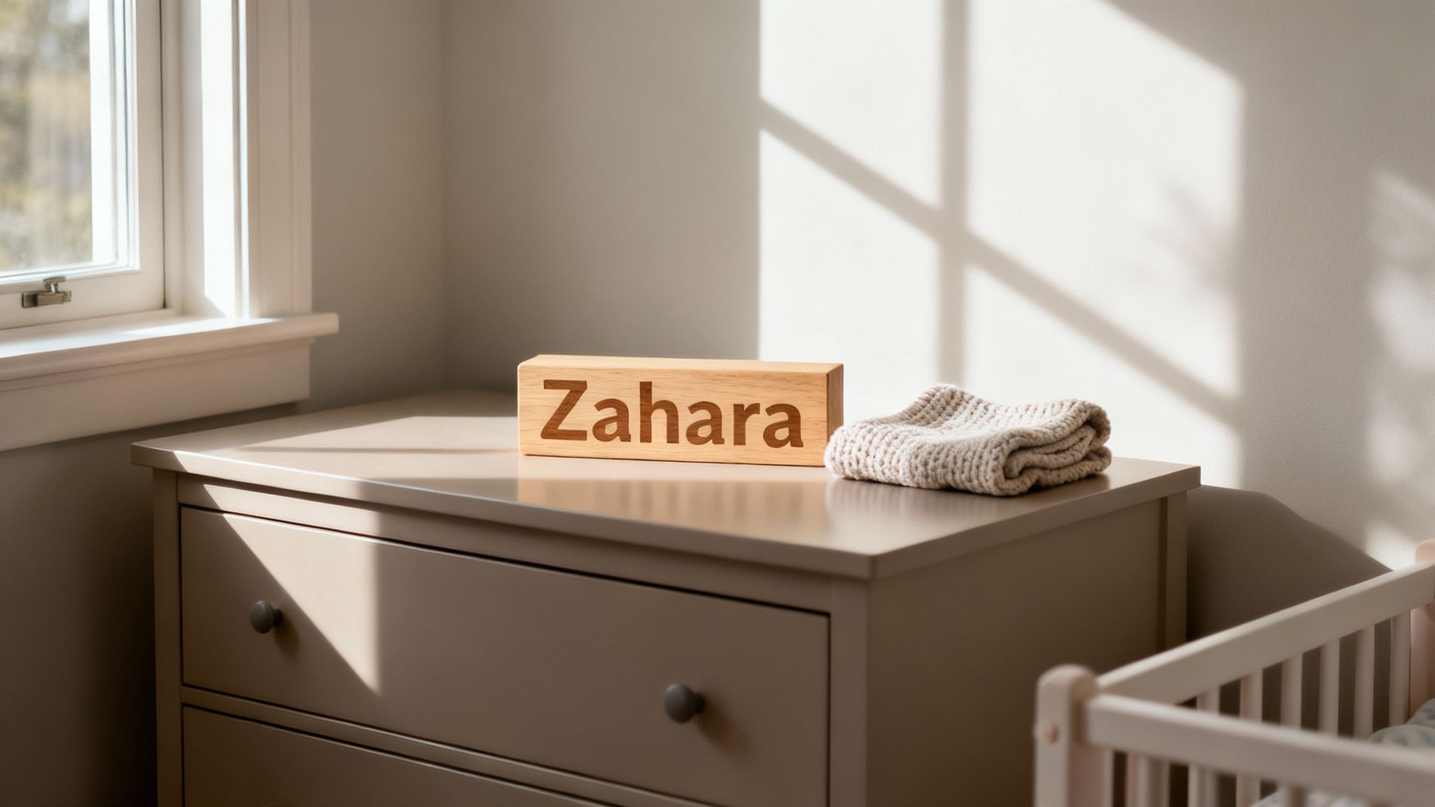 A mother holds her baby, both looking happy in a sunlit room