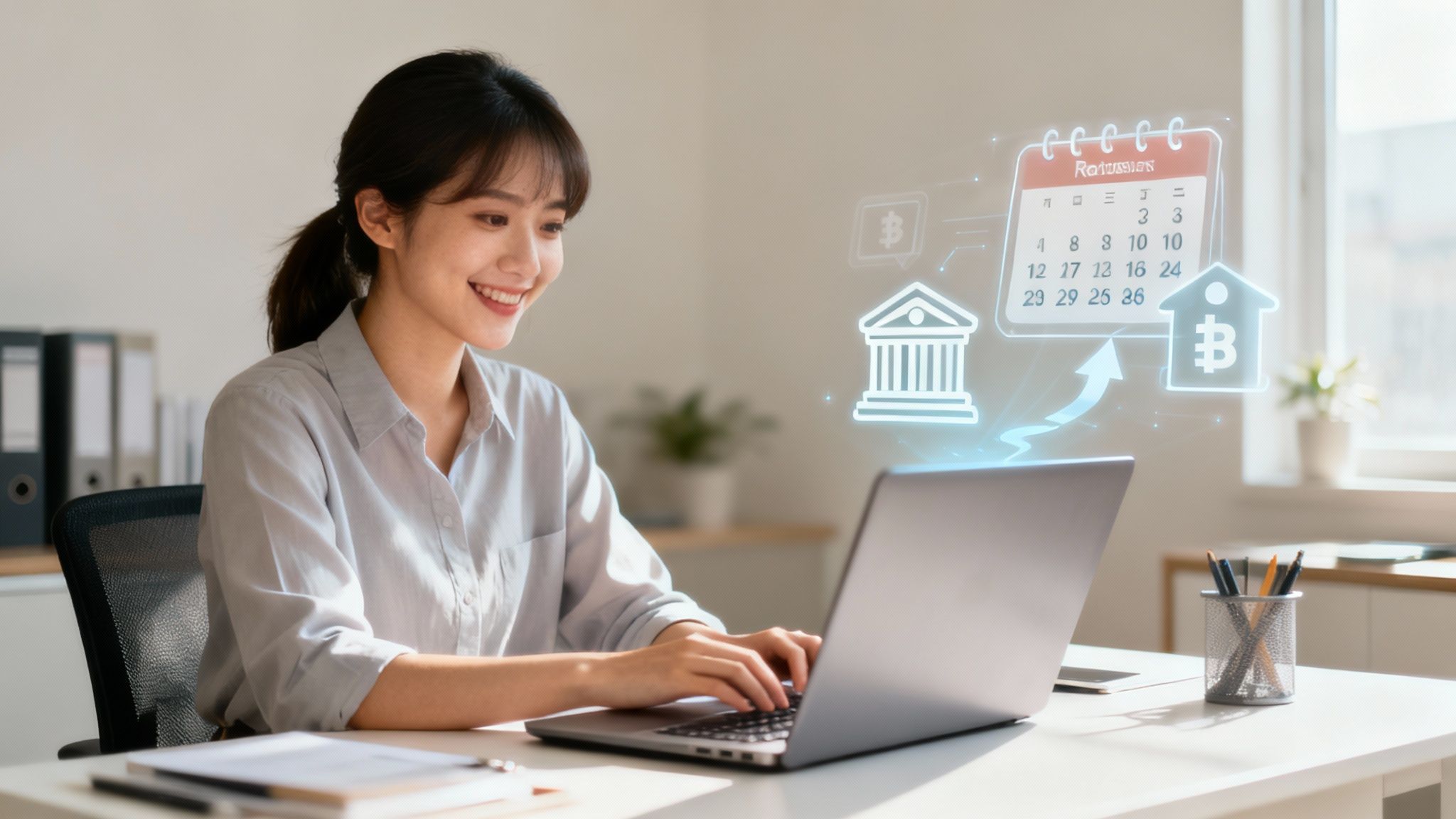 Business owner looking at laptop screen showing GoCardless dashboard