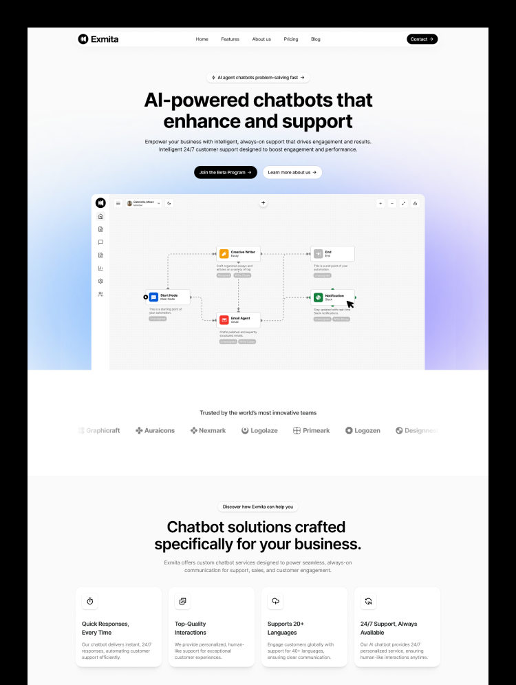 Mandx modern SaaS Webflow template screenshot displaying a clean interface for tech platforms.