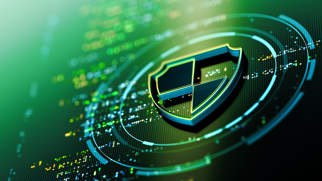 Digital security shield over rings of data, USCIS adjudications on hold under new vetting process