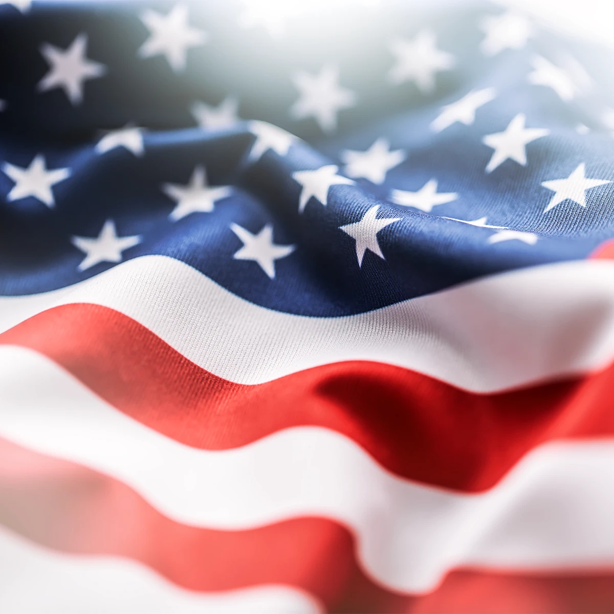 Close up of the American flag waving, new USCIS vetting unit for immigration applications