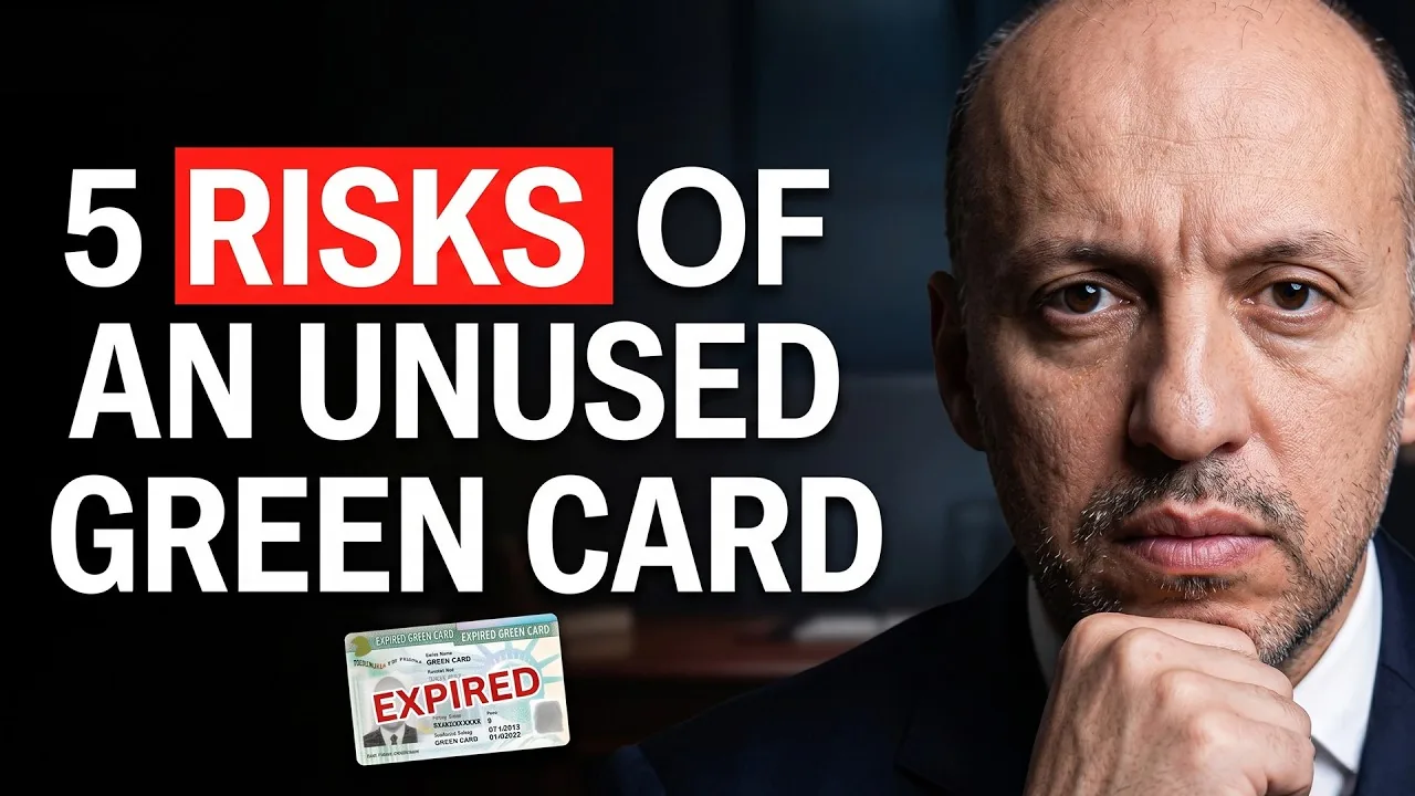 Immigration attorney Remzi G. Kulen with the text 5 risks of an unused green card