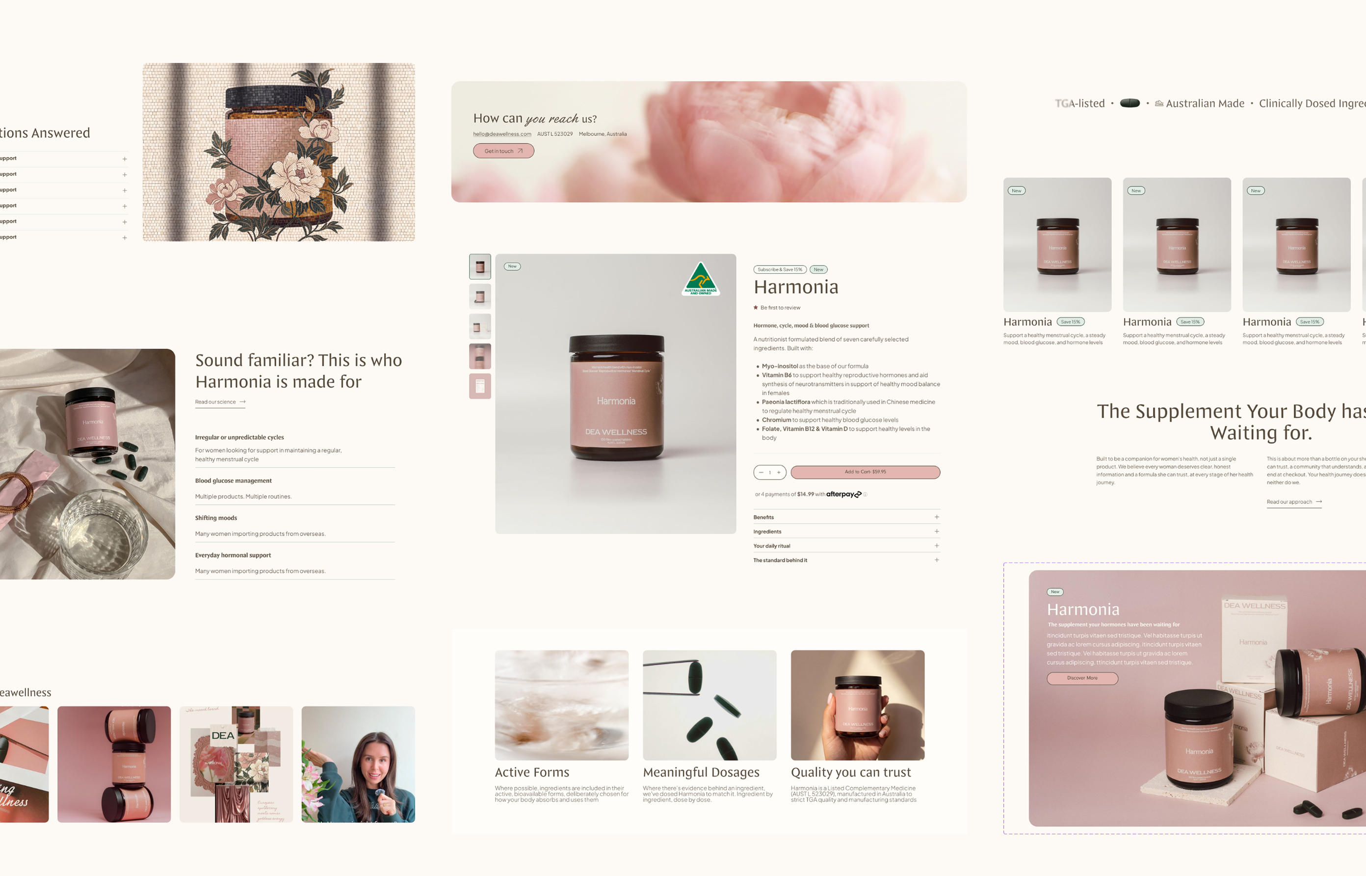 The DEA Wellness design system built by Emán Estudio