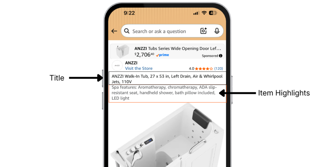 A phone with a picture of a bathtubAI-generated content may be incorrect.