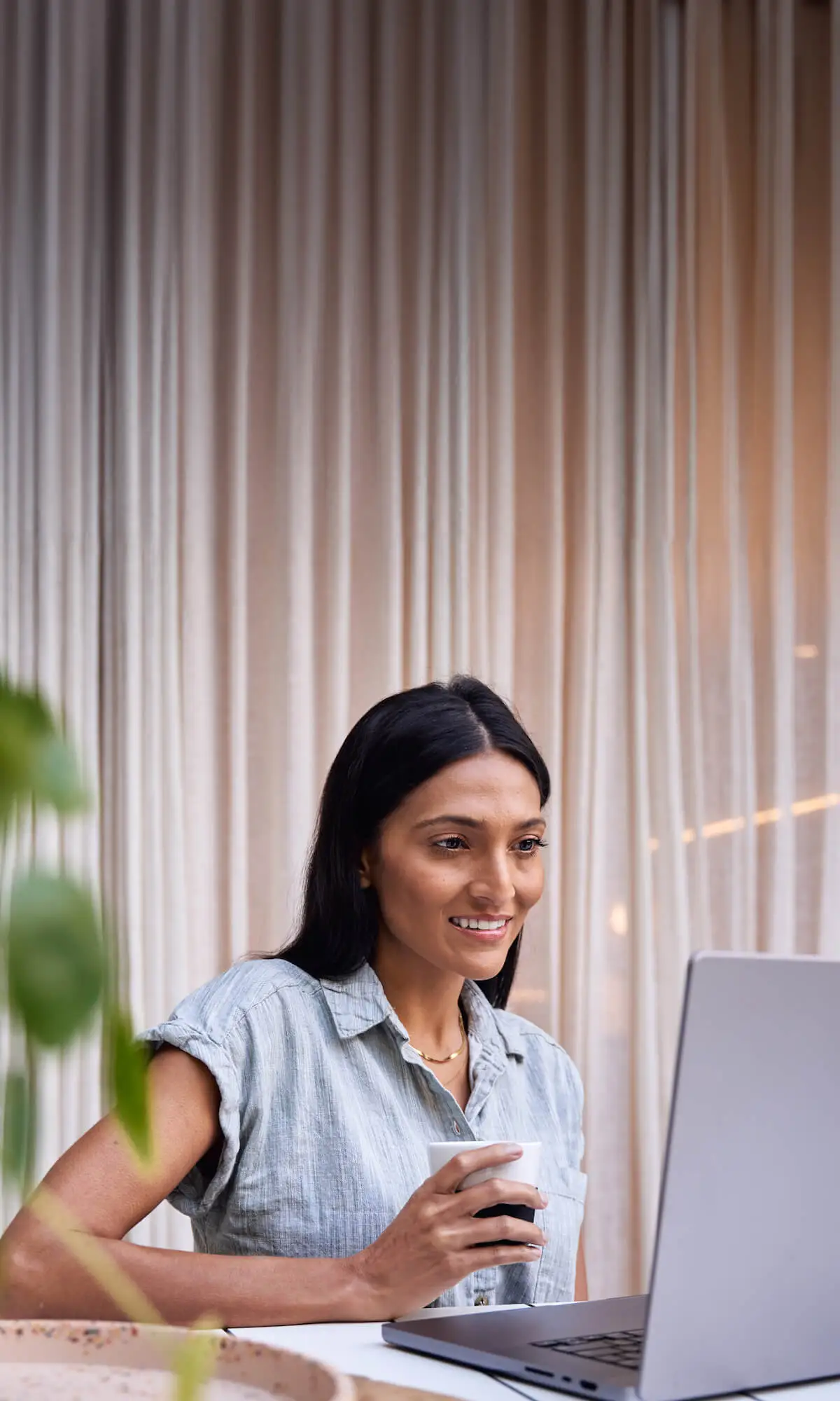 A patient on a telehealth appointment