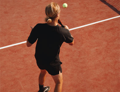 Man Playing padel in Town Padal