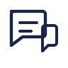 Icon of two overlapping speech bubbles representing conversation or chat.