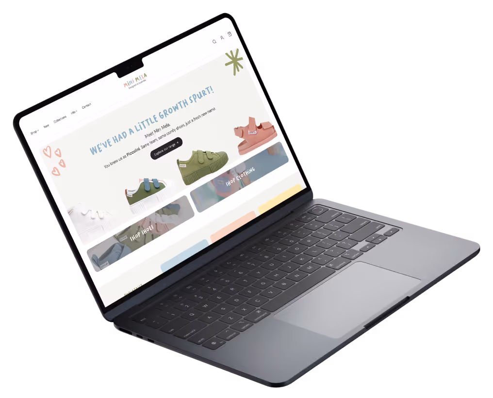 Mini Mela laptop mock in feature image