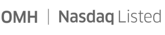 A Nasdaq listed badge for Ohmyhome.