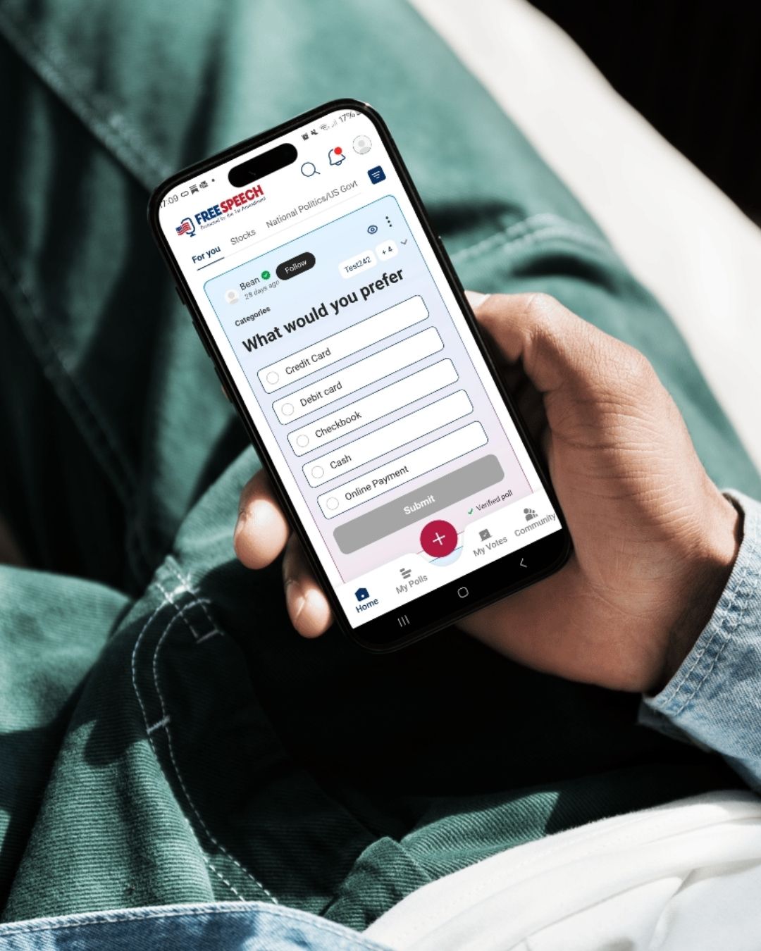 Free speech app opens in mobile