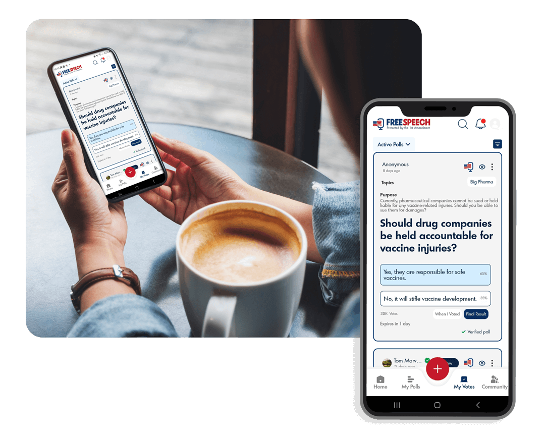 Free speech app opens on mobile