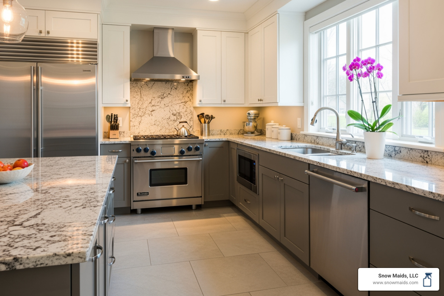 A professionally cleaned kitchen with sparkling countertops - eco-friendly regular cleaning in lakewood, co A professionally cleaned kitchen with sparkling countertops - eco-friendly regular cleaning in lakewood, co