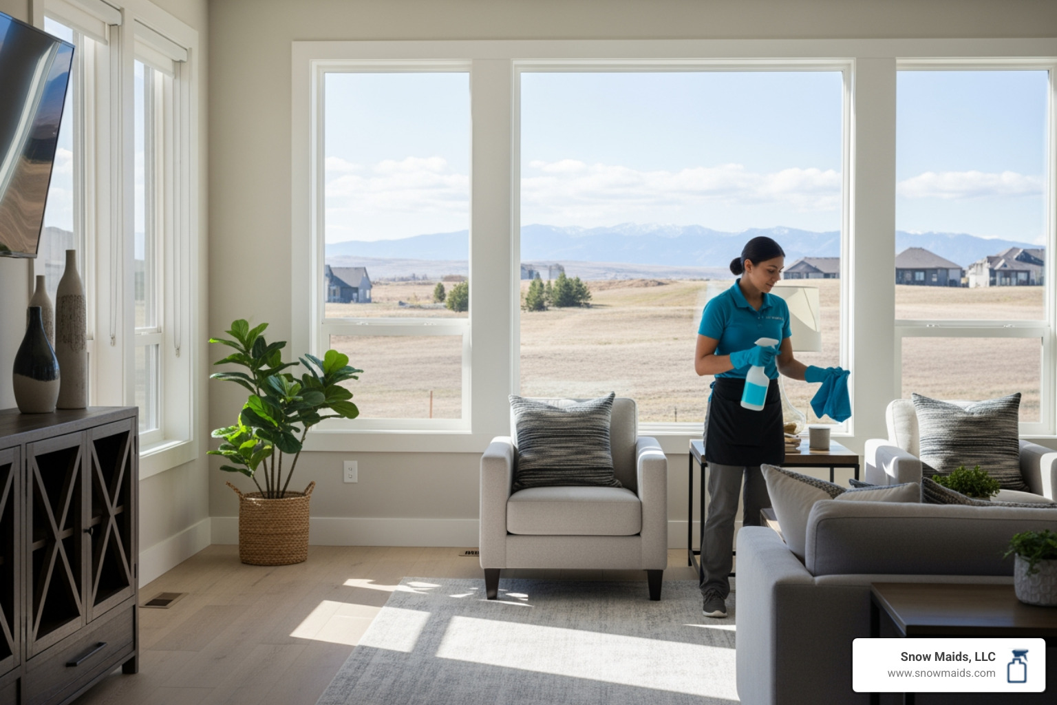 Infographic showing three main benefits of professional housekeeping: More Free Time clock icon showing reclaimed hours for family and hobbies, Healthier Home with reduced allergens and improved air quality, and Reduced Stress with consistently clean spaces and peace of mind - housekeeping services in highlands ranch, co