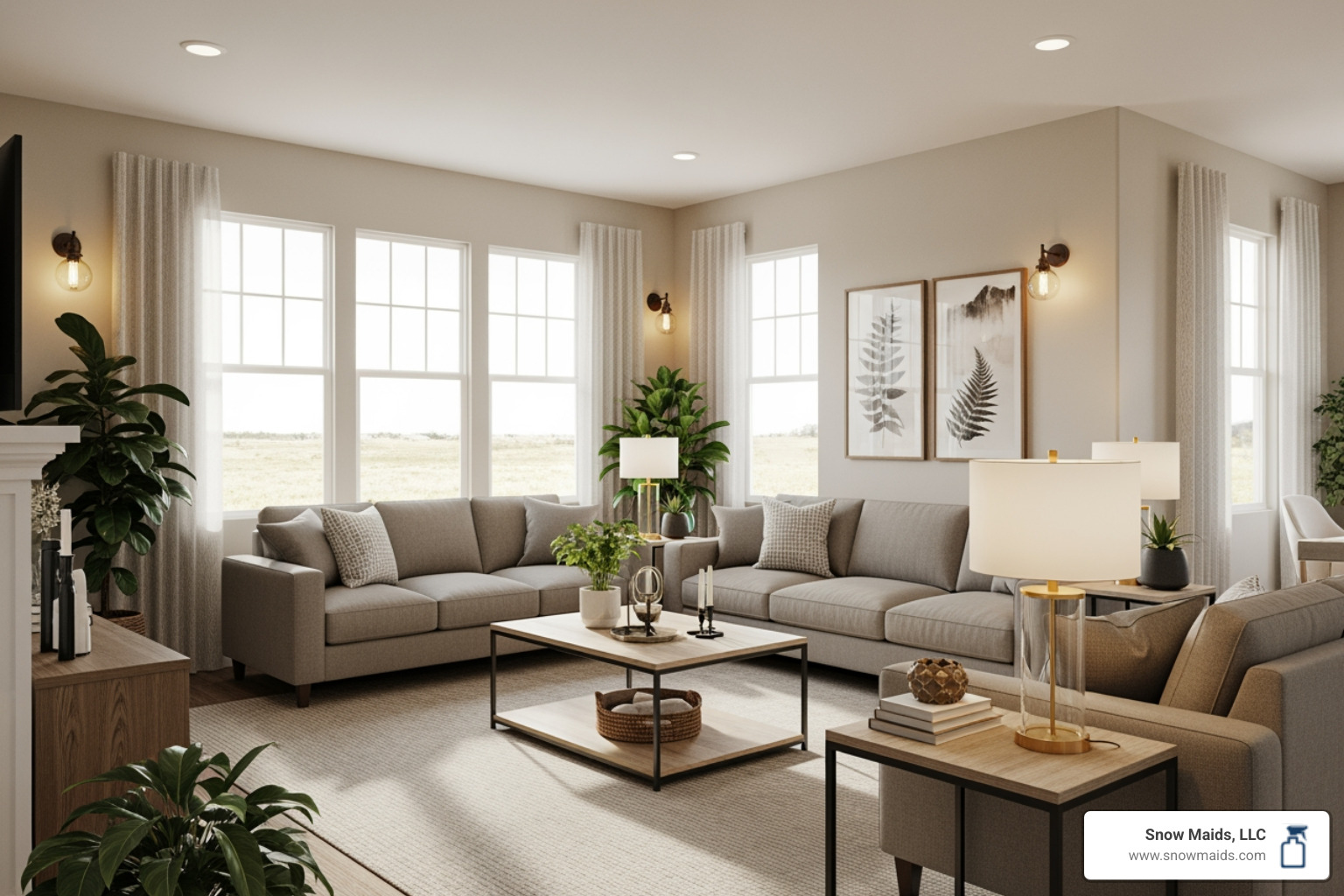 Clean modern living room in Highlands Ranch home - What are the best services for bi weekly house cleaning in Highlands Ranch?