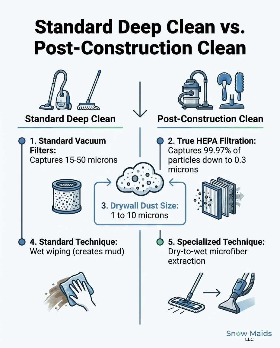 Standard Deep Clean vs. Post-Construction Clean