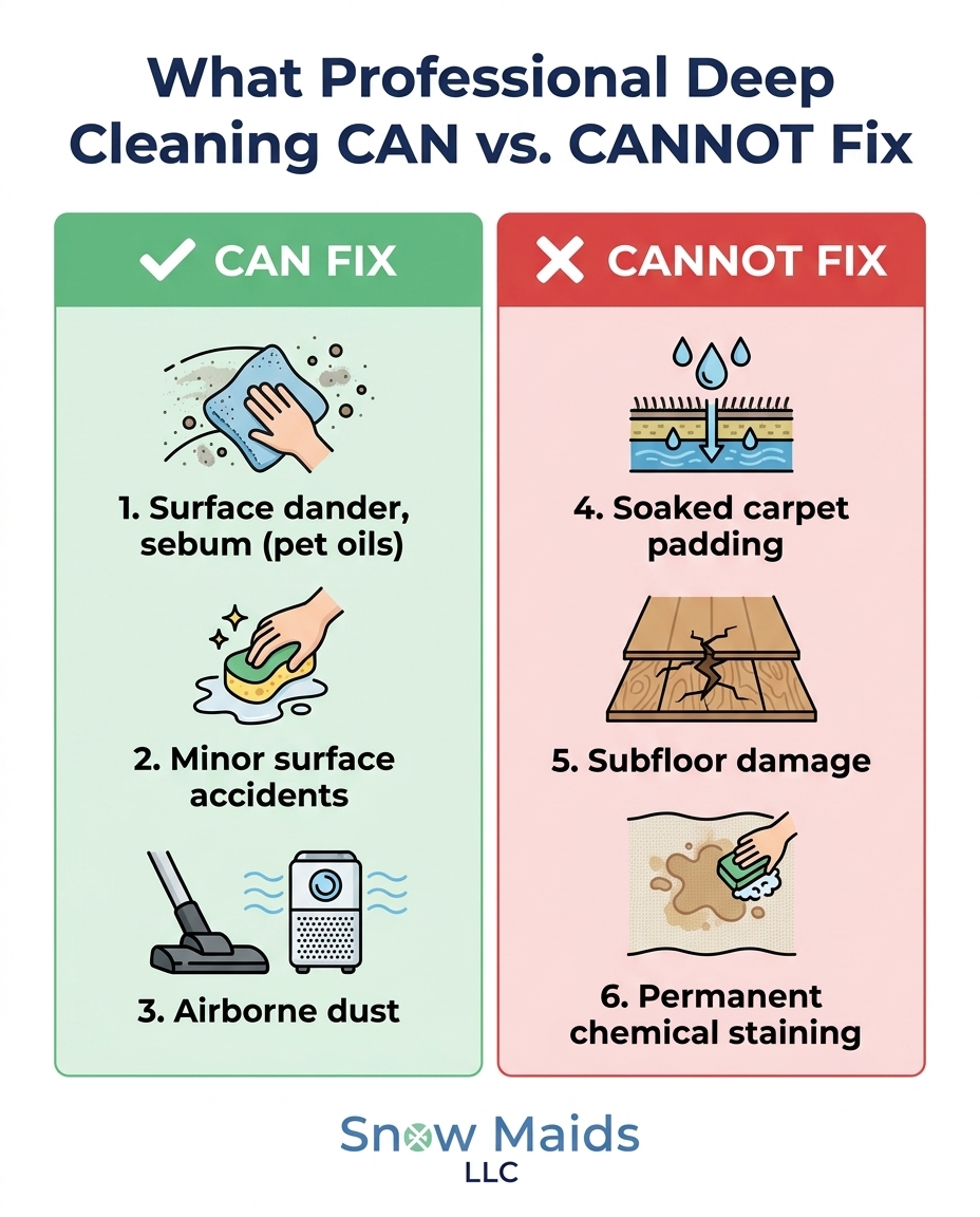 What Professional Deep Cleaning CAN vs. CANNOT Fix