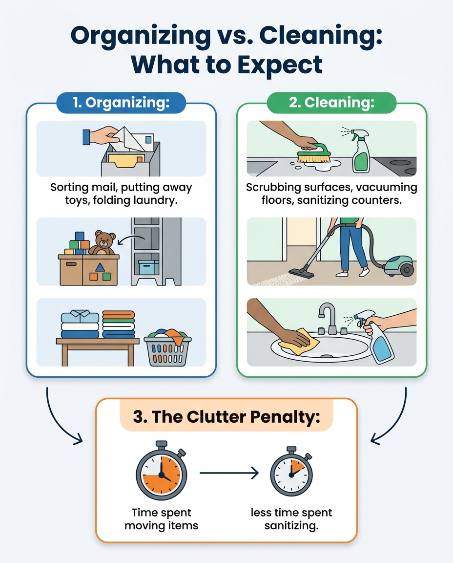 Organizing vs. Cleaning: What to Expect