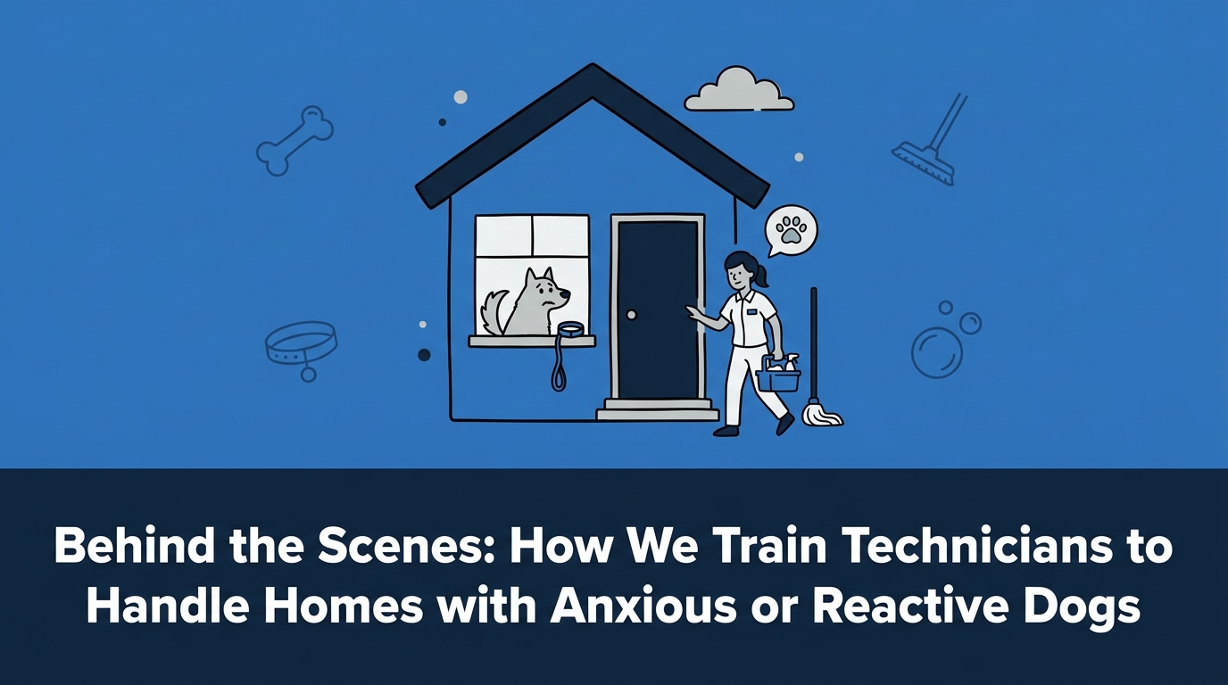 How We Train Technicians to Handle Homes with Anxious or Reactive Dogs