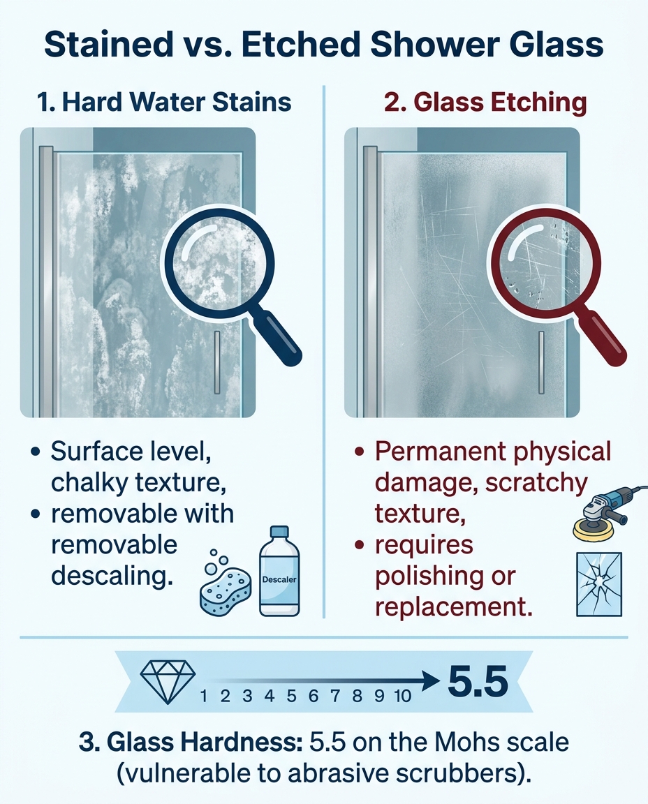 Stained vs. Etched Shower Glass