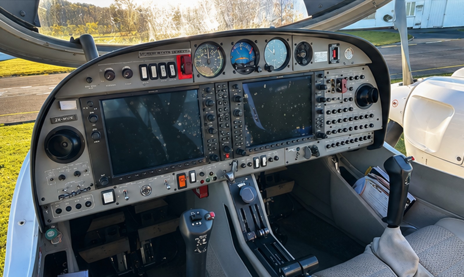 2017 Diamond DA42 NG ZK-WUN, flight deck, garmin g1000 panel