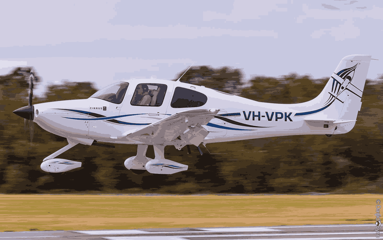 2016 Cirrus SR20 VH-VPK, front three-quarter exterior view