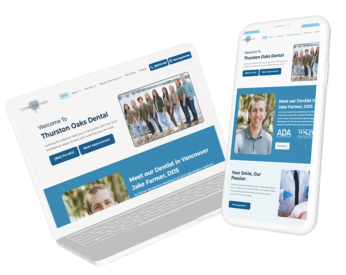 A phone and a laptop with a website on the screen.