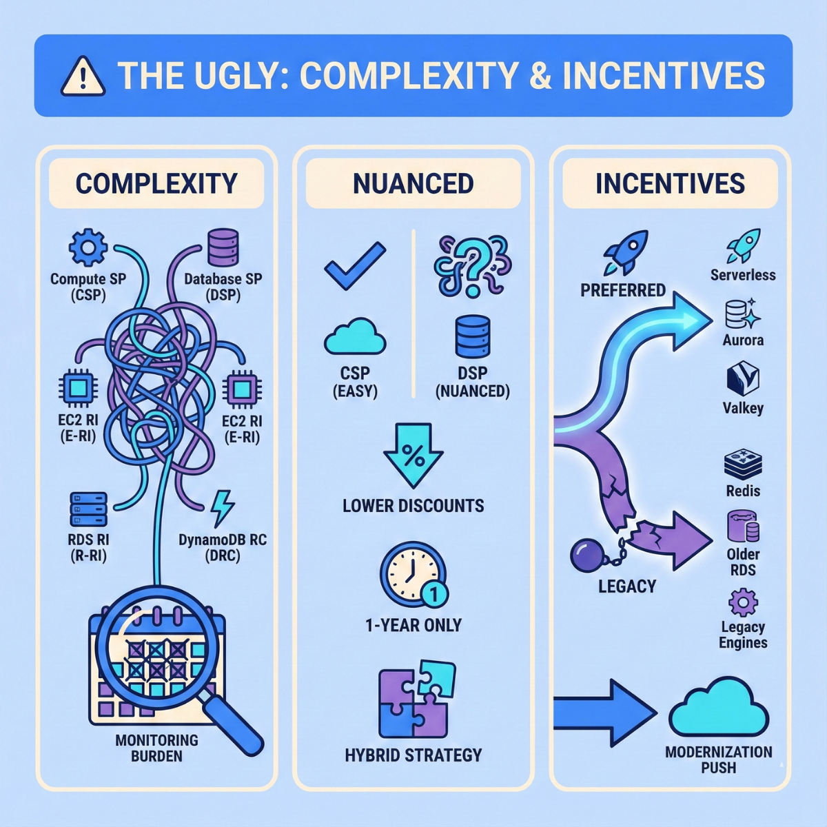 The ugly of database savings plans