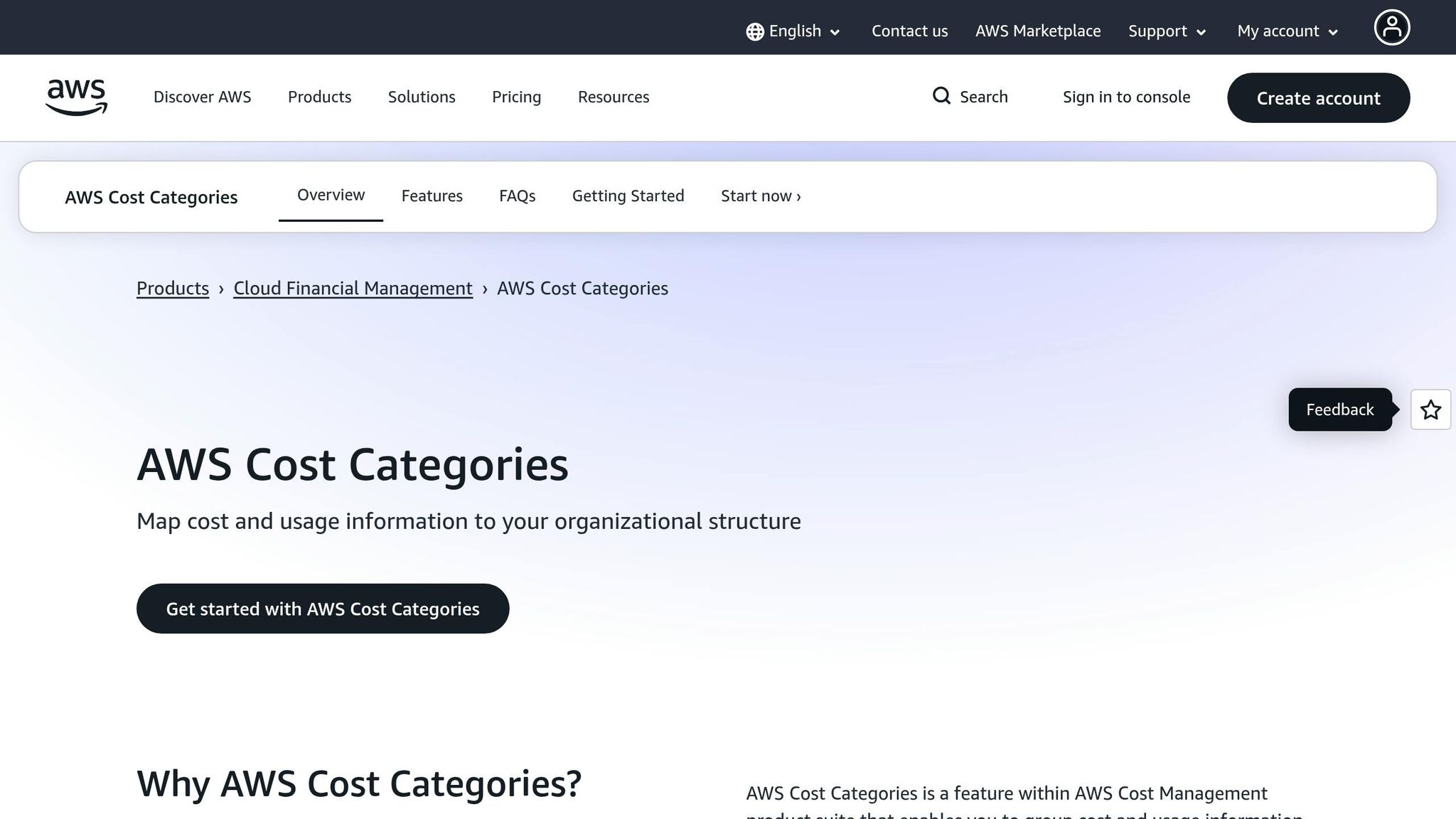 AWS Cost Categories