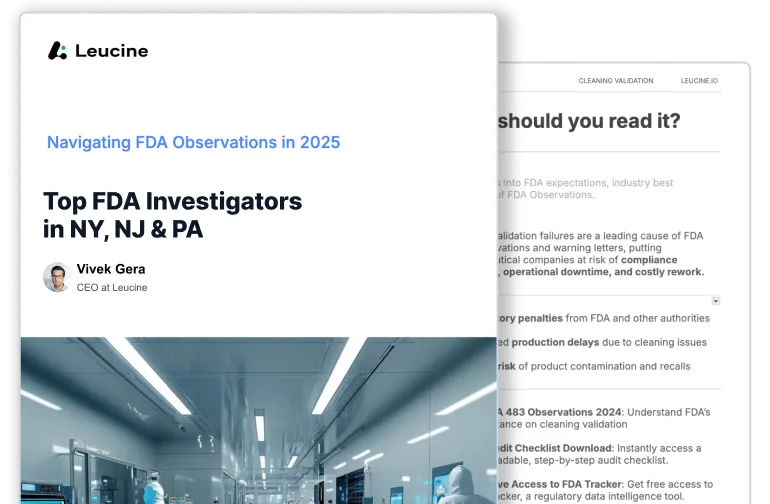 Top FDA Investigators in NY, NJ & PA